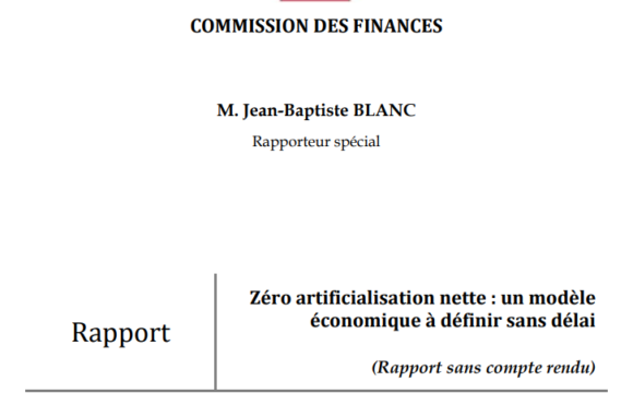 Rapport du Sénat sur les outils financiers pour soutenir le ZAN