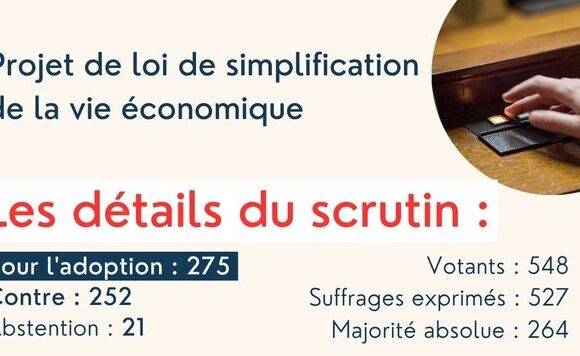 Projet de loi simplification de la vie économique Projet de loi simplification de la vie économique